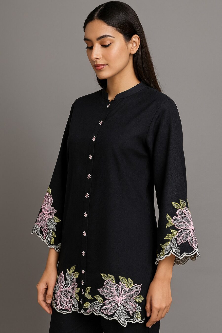 Floral Embroidered Co-ord Set - Image 5