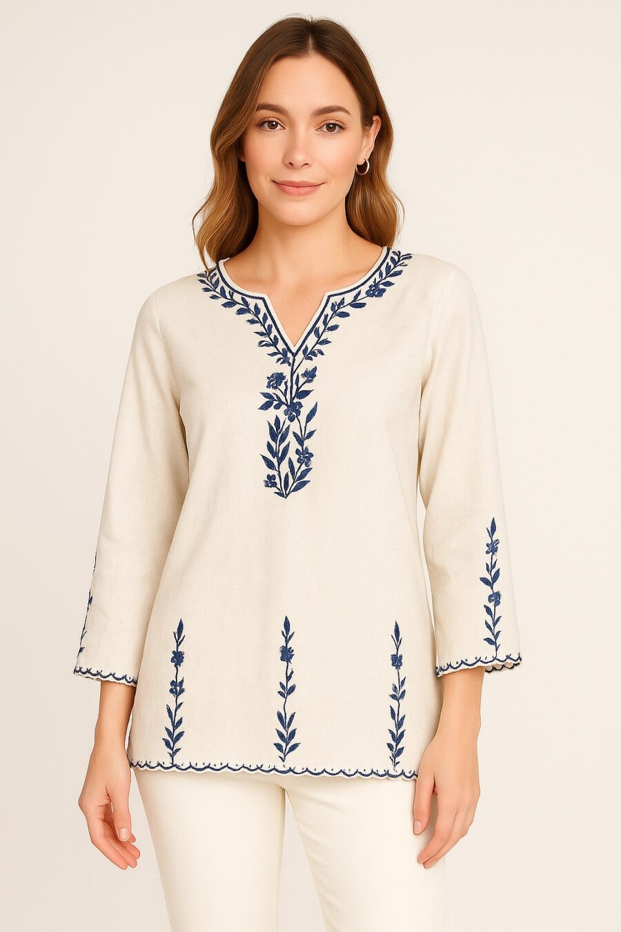 Floral Embroidered Kurta
