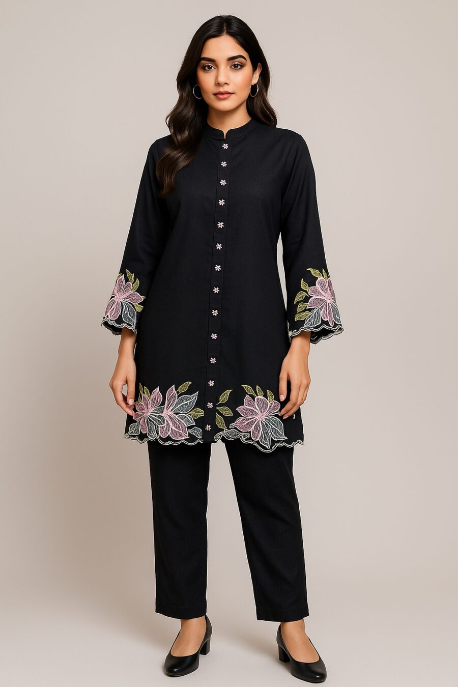 Floral Embroidered Co-ord Set