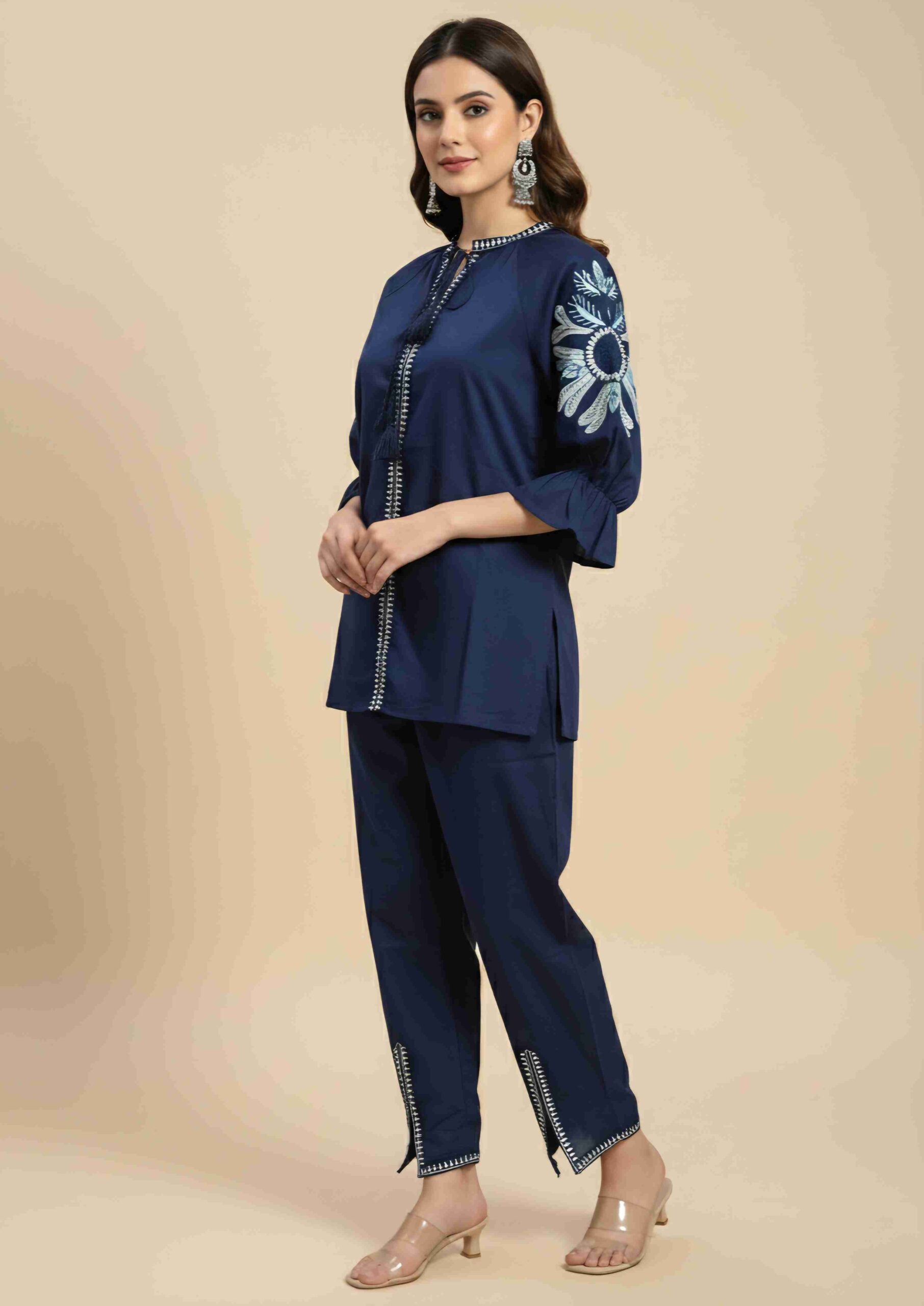 Women's Embroidered Tunic & Pant Set - Image 3