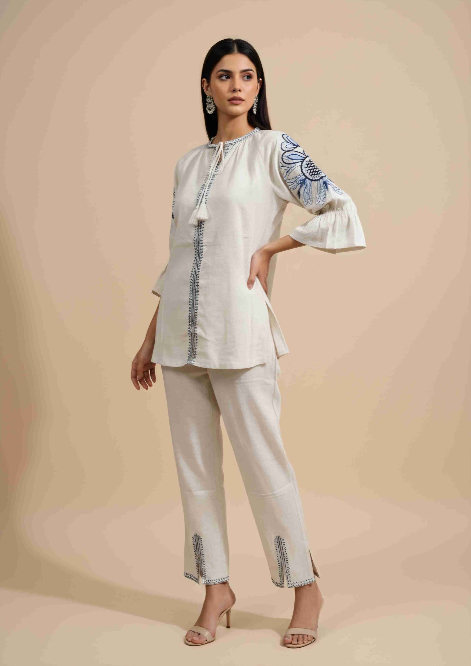 Women's Embroidered Tunic & Pant Set - Image 7