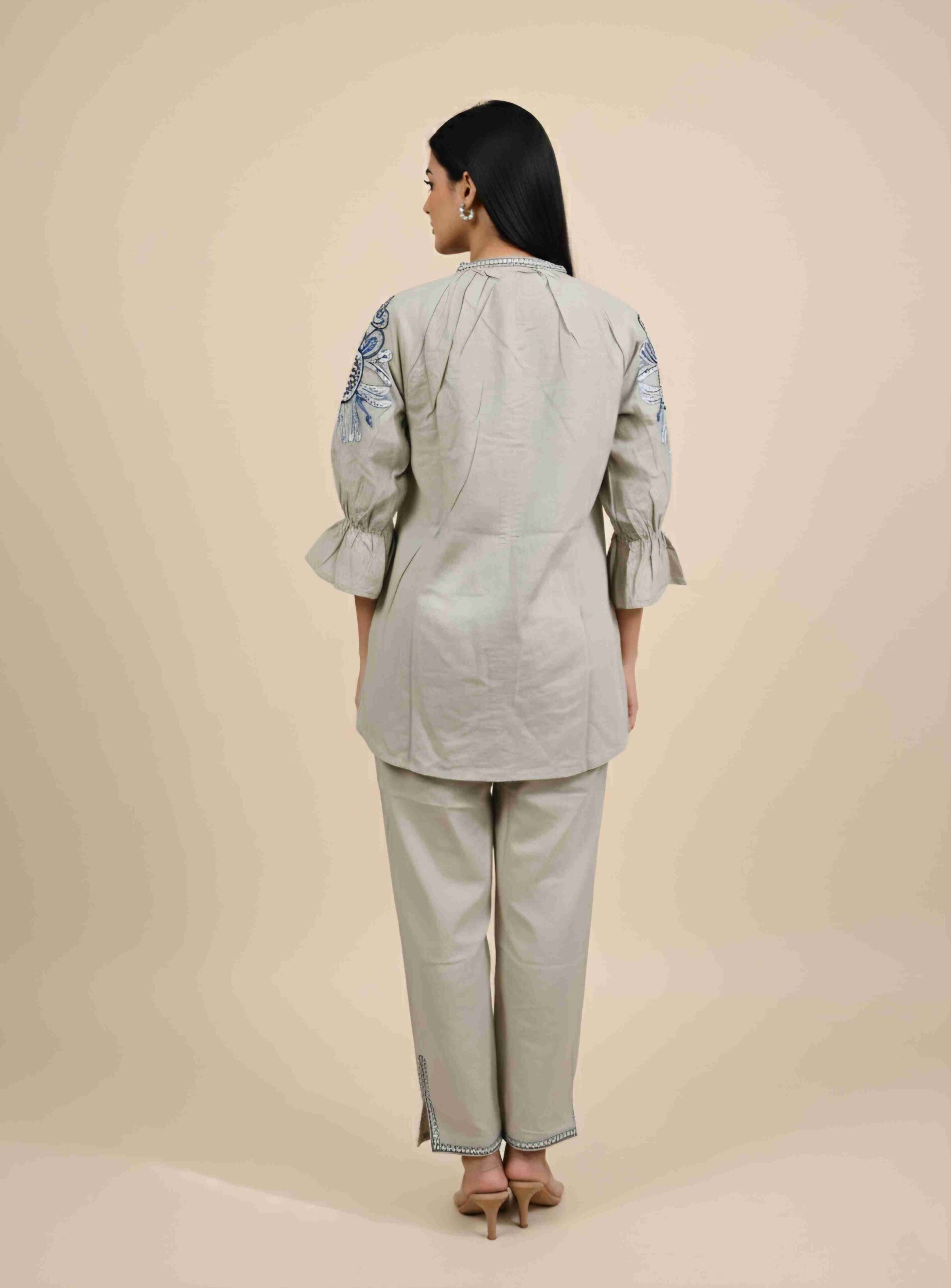 Women's Embroidered Tunic & Pant Set - Image 9
