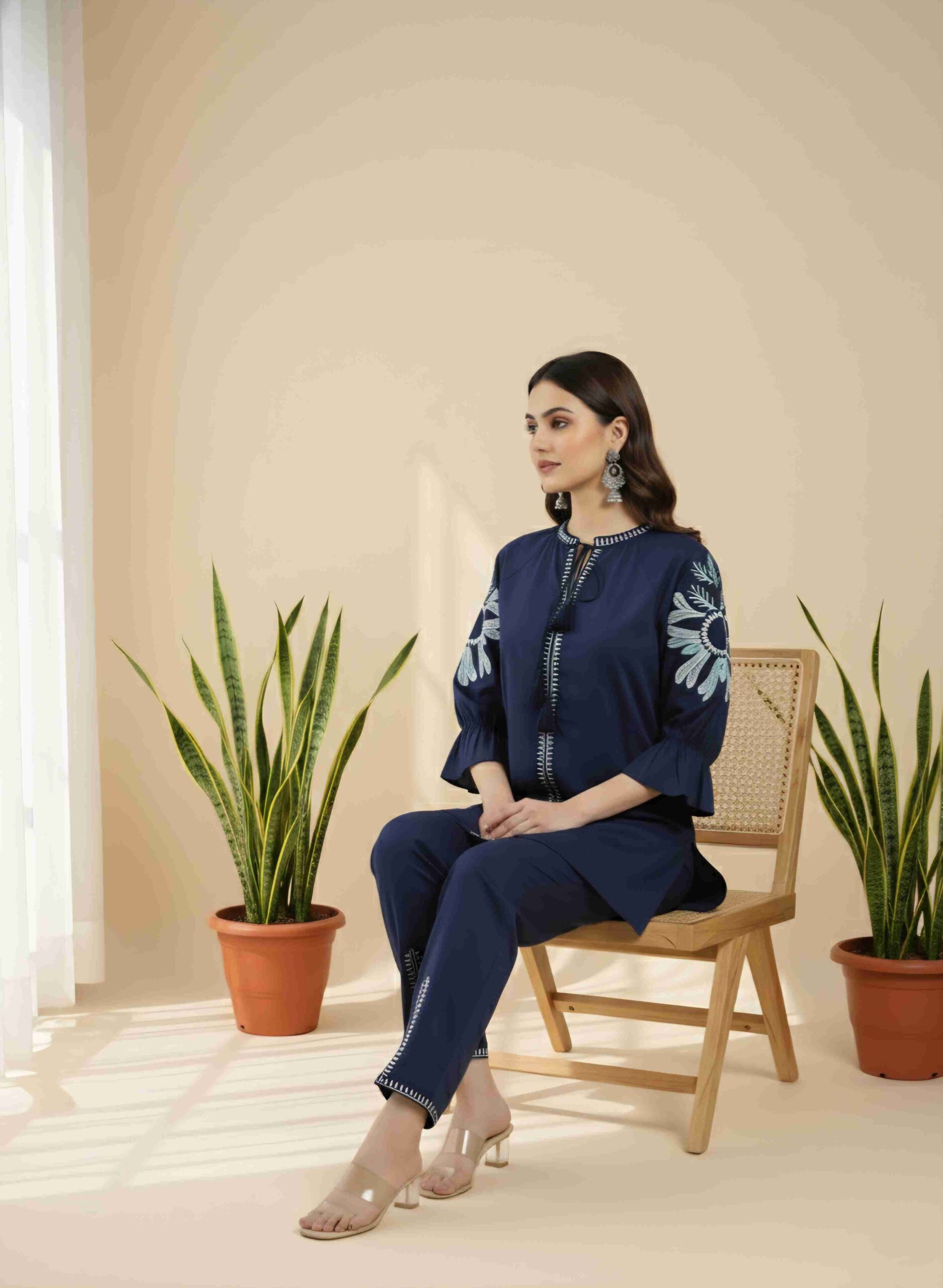 Women's Embroidered Tunic & Pant Set - Image 5