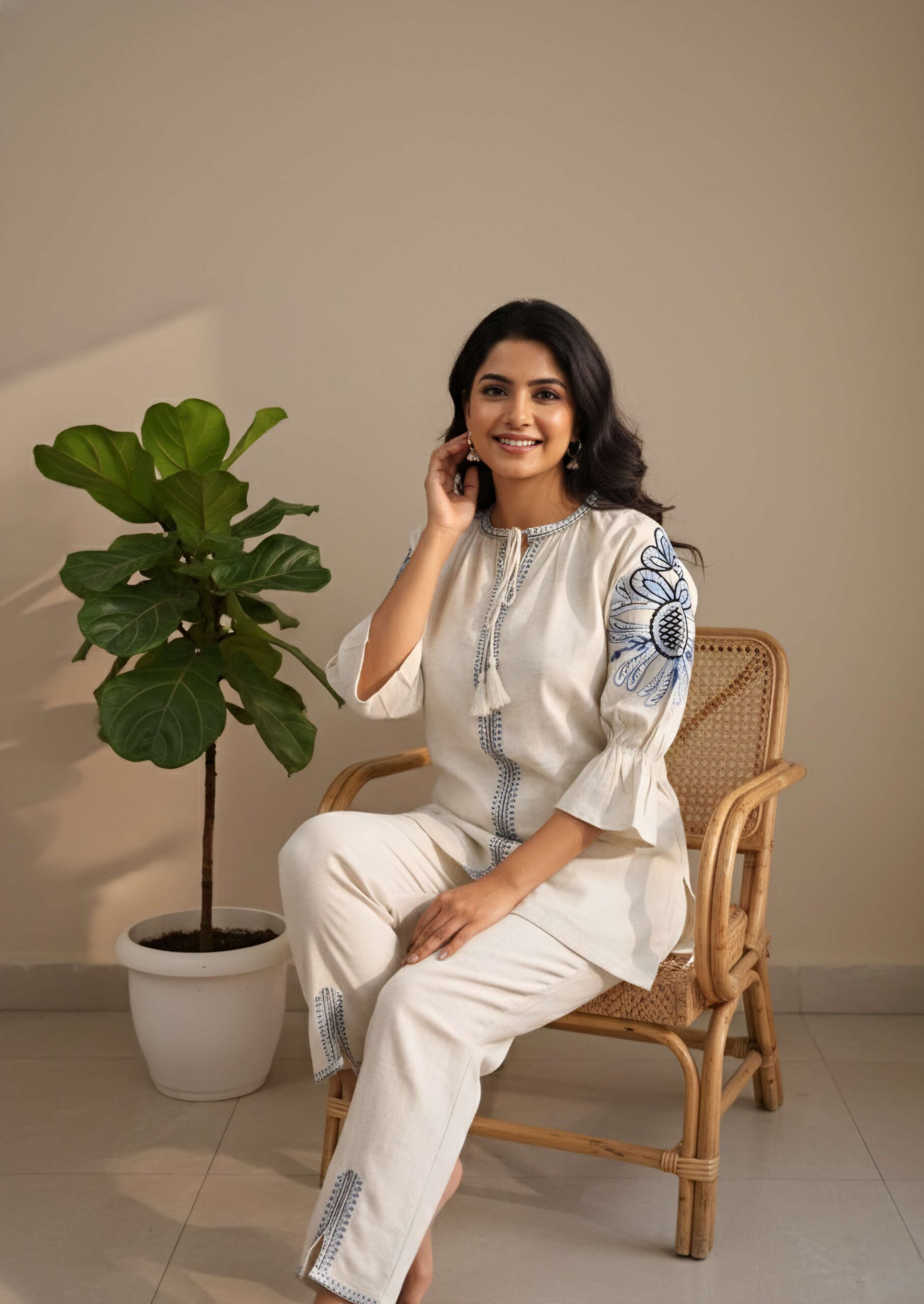 Women's Embroidered Tunic & Pant Set - Image 12