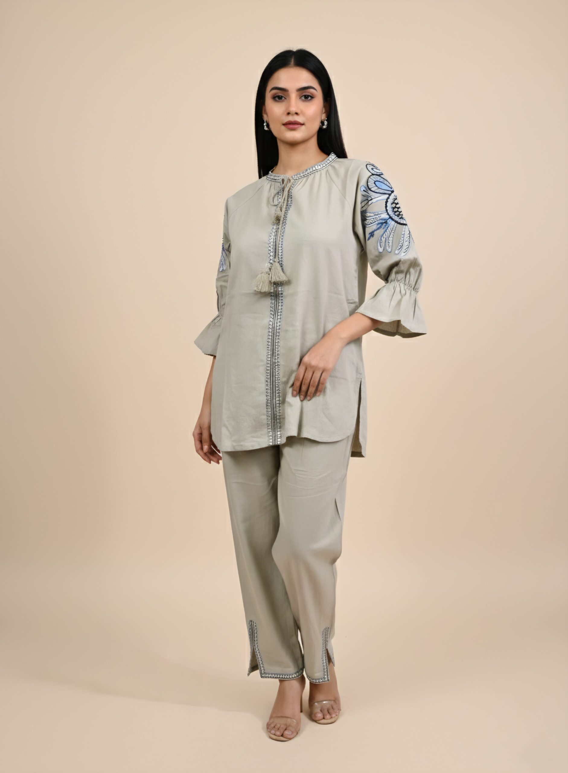 Women's Embroidered Tunic & Pant Set - Image 8