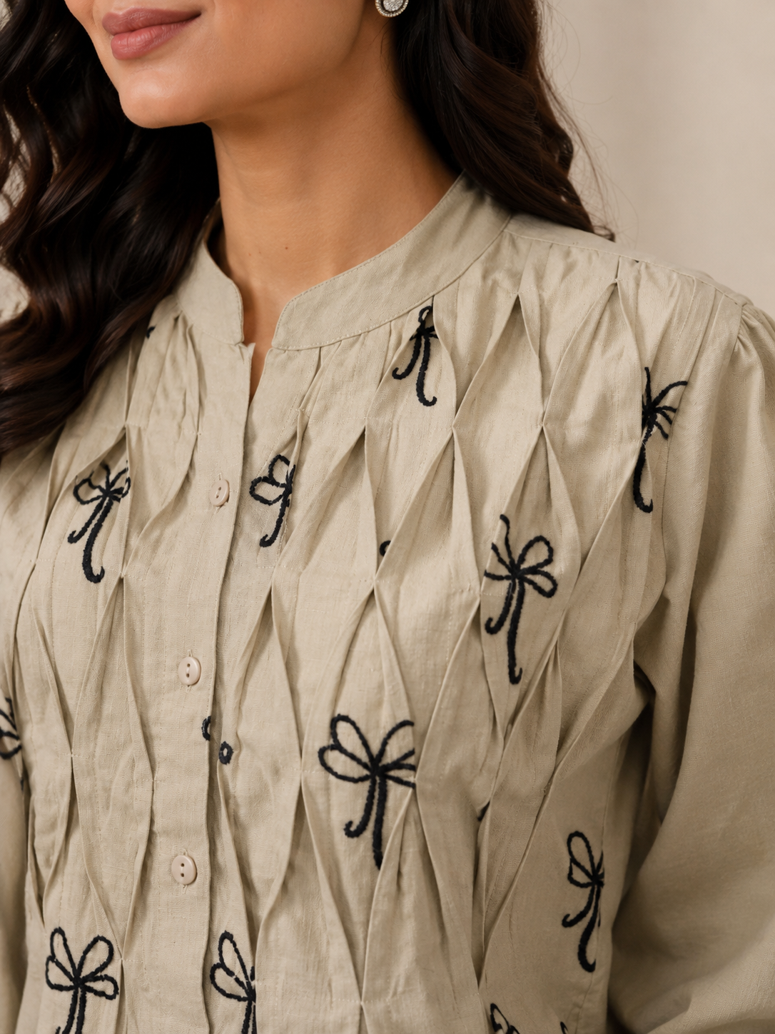 Ilaaha Women Embroidered Cotton Blend Shirt & Trouser Co-ord Set - Image 13