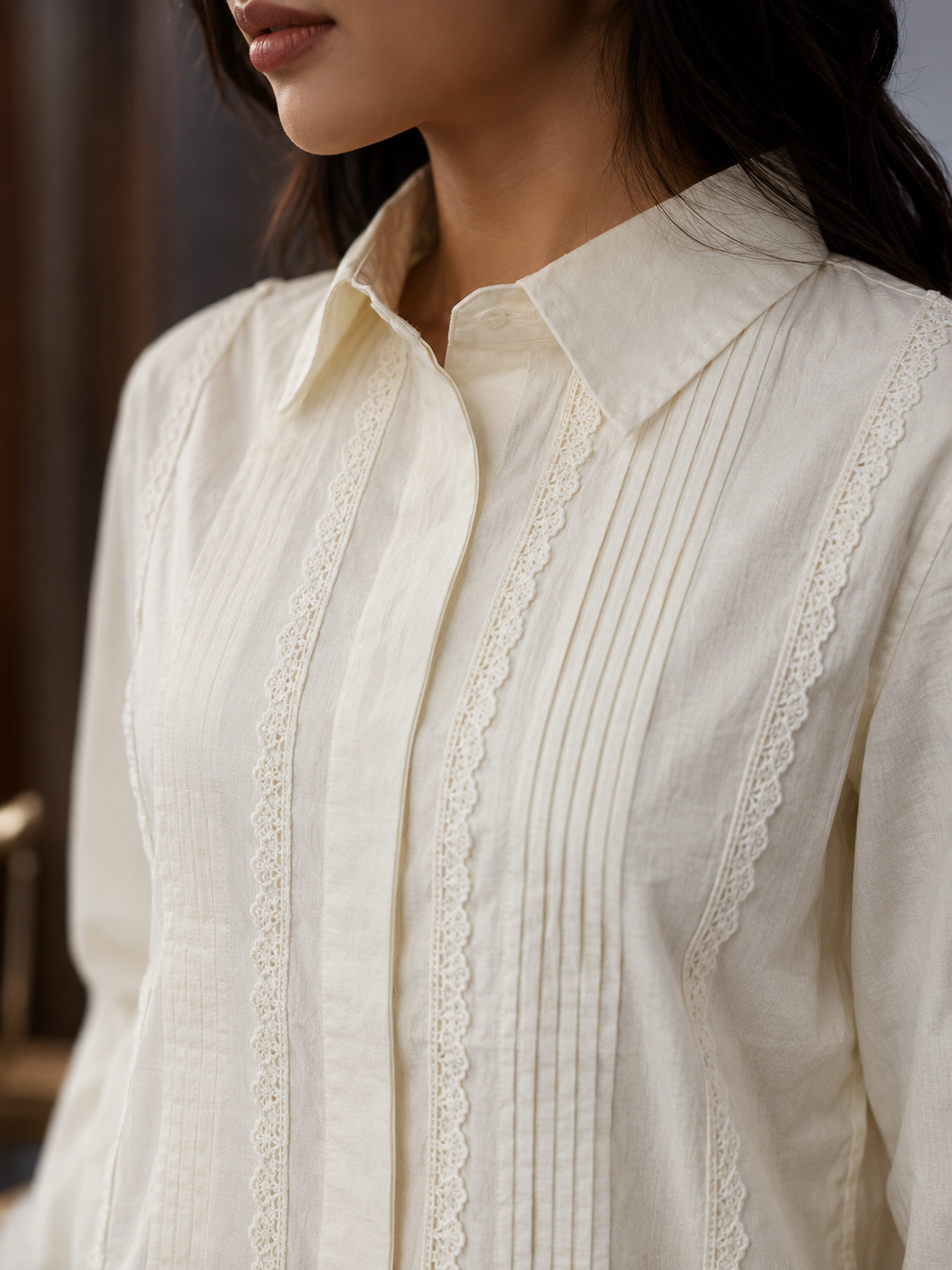 ILAAHA Pure Cotton Self-Design Shirt and Trousers Co-ord Set - Image 28